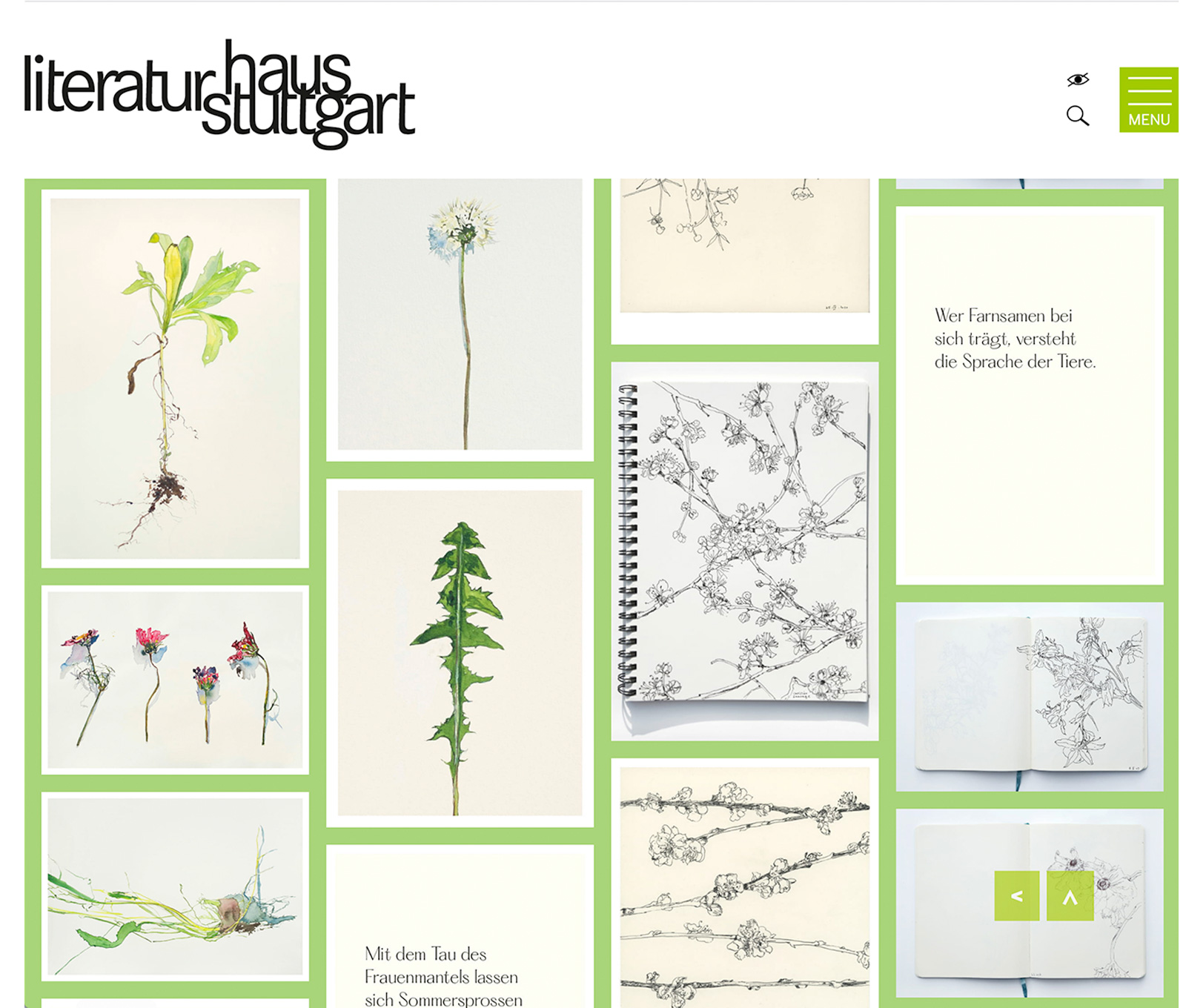 studio|et: Projekt 'Online-Ausstellungskonzept für www.literaturhaus-stuttgart.de, 2020'